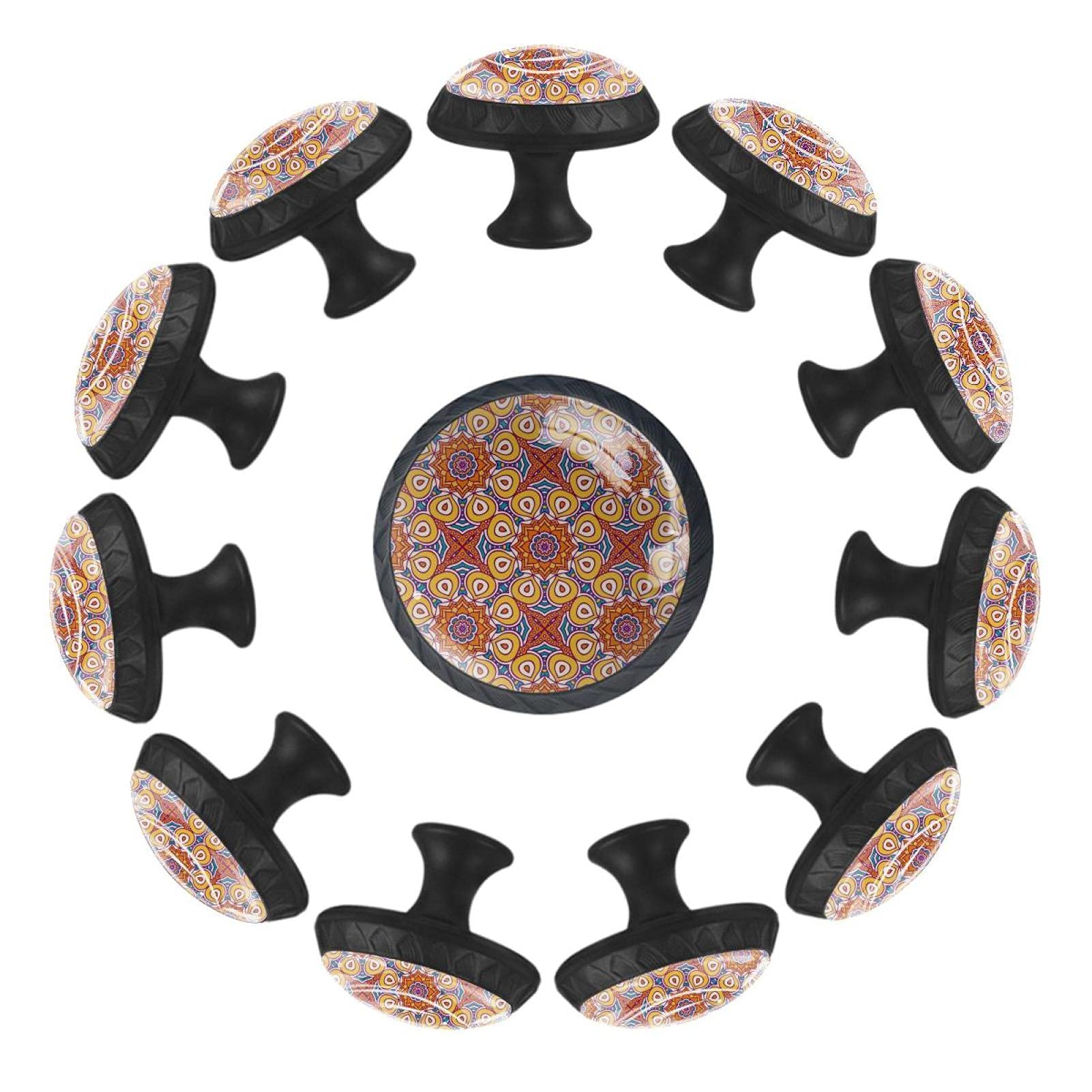 Boutons de tiroir mandala colorés 35 mm pour remplacer des poignées usées
