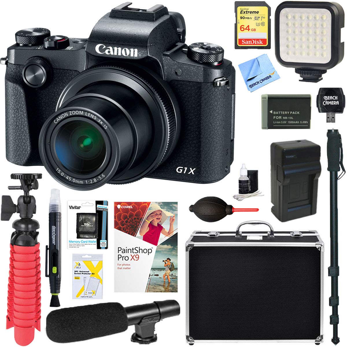 Canon Powershot G1 X Mark Iii 24 2mp 3x Zoom Lens Digital Camera Black 64gb Memory Microphone Accessory Bundle Buy Online In Aruba At Aruba Desertcart Com Productid