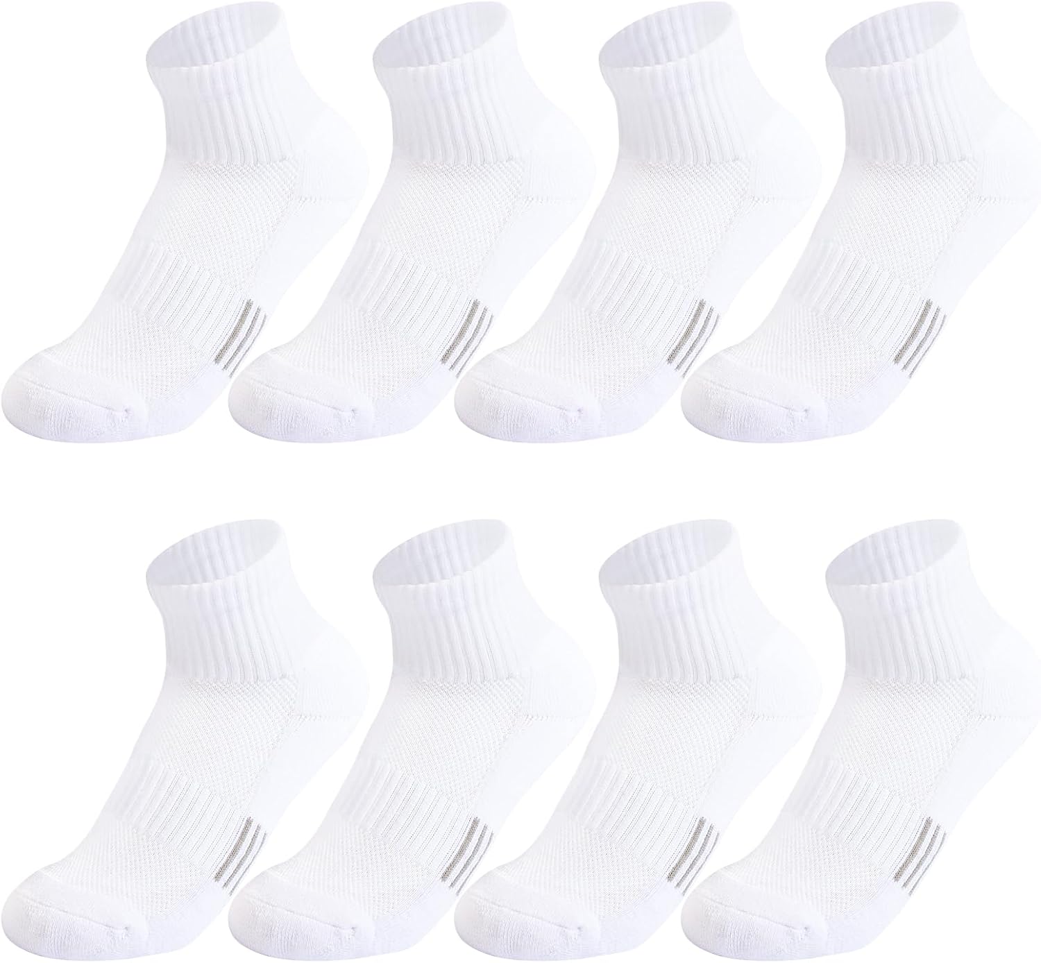 Boys Socks Girls Cushioned Athletic Socks Cotton Mesh Quarter Sock Youth Sport Ankle Sock 4/8 Pairs