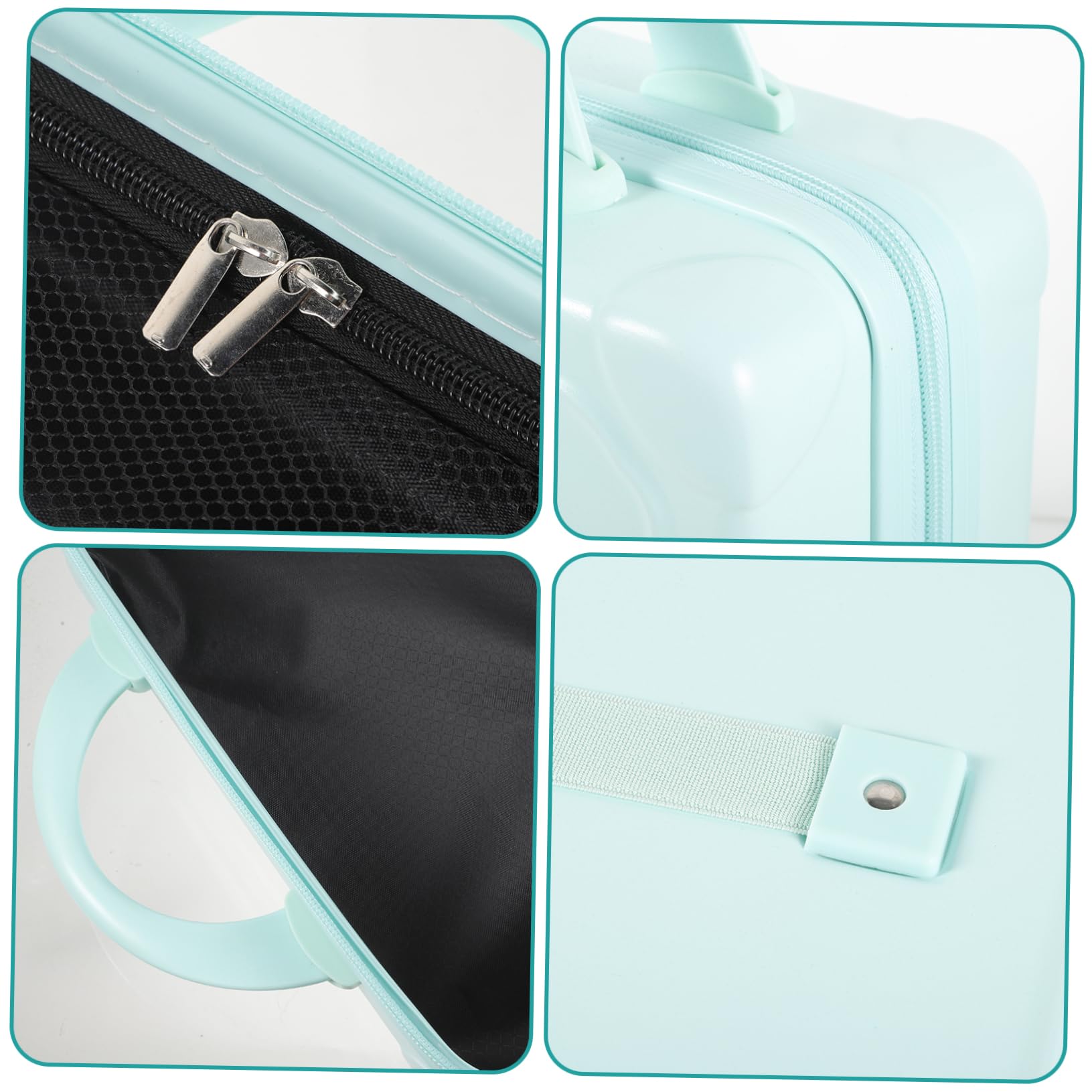 Walizka Kosmetyczna Makijaż Kolorze Niebieskim Przenośna Mini Walizka Podróżna dla Kobiet Organizer Kosmetyki z Dużą Pojemnością Elegancki Design Idealna Do Przechowywania