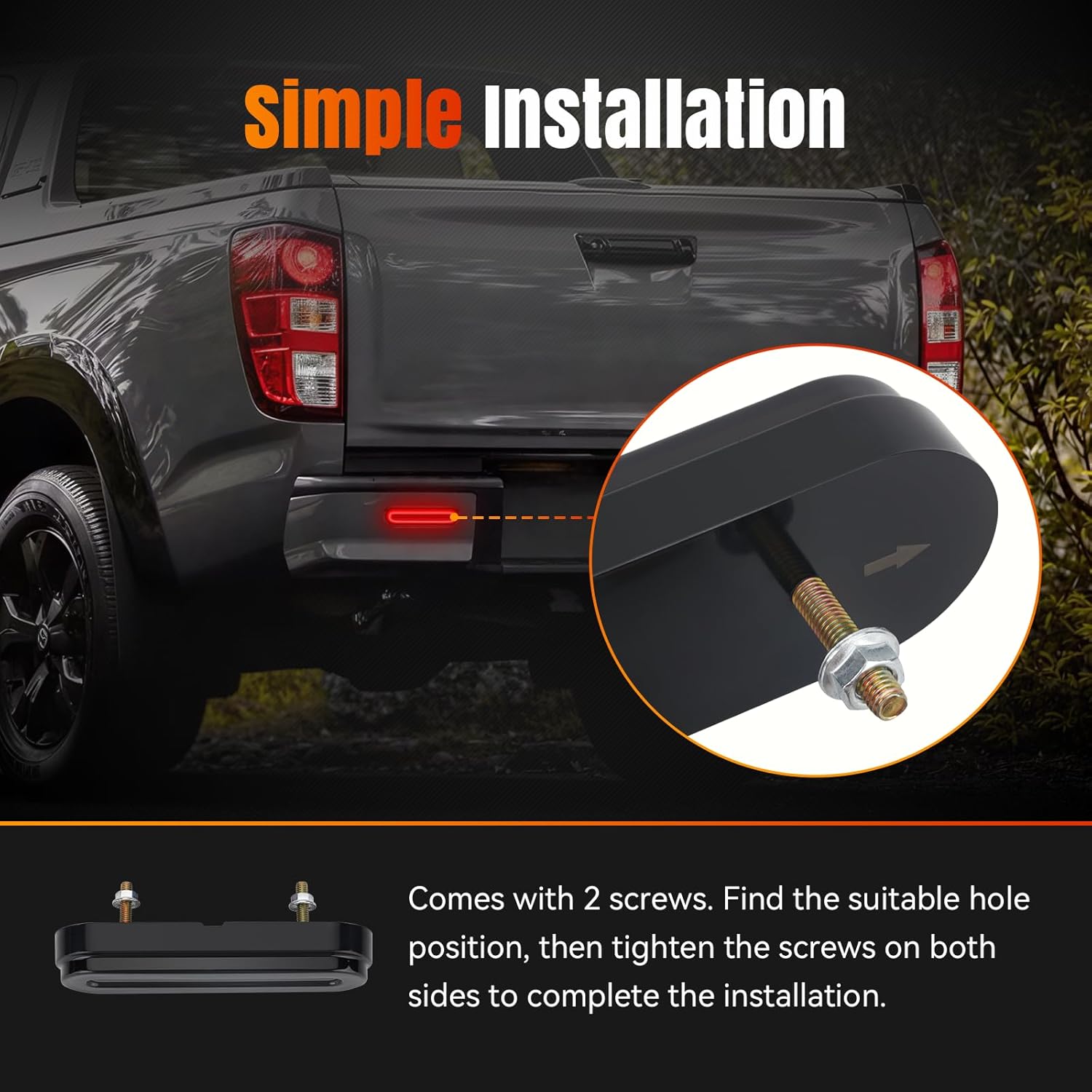 2 Color LED Trailer Tail Light Bar with 3-in-1 Running Stop Turn Signals Brake Light for Trailer Truck Pickup Offroad RV ATV UTV Bus Van 58PCS Quality 2835 SMD LED for 10V-30V Vehicle (2PCS)