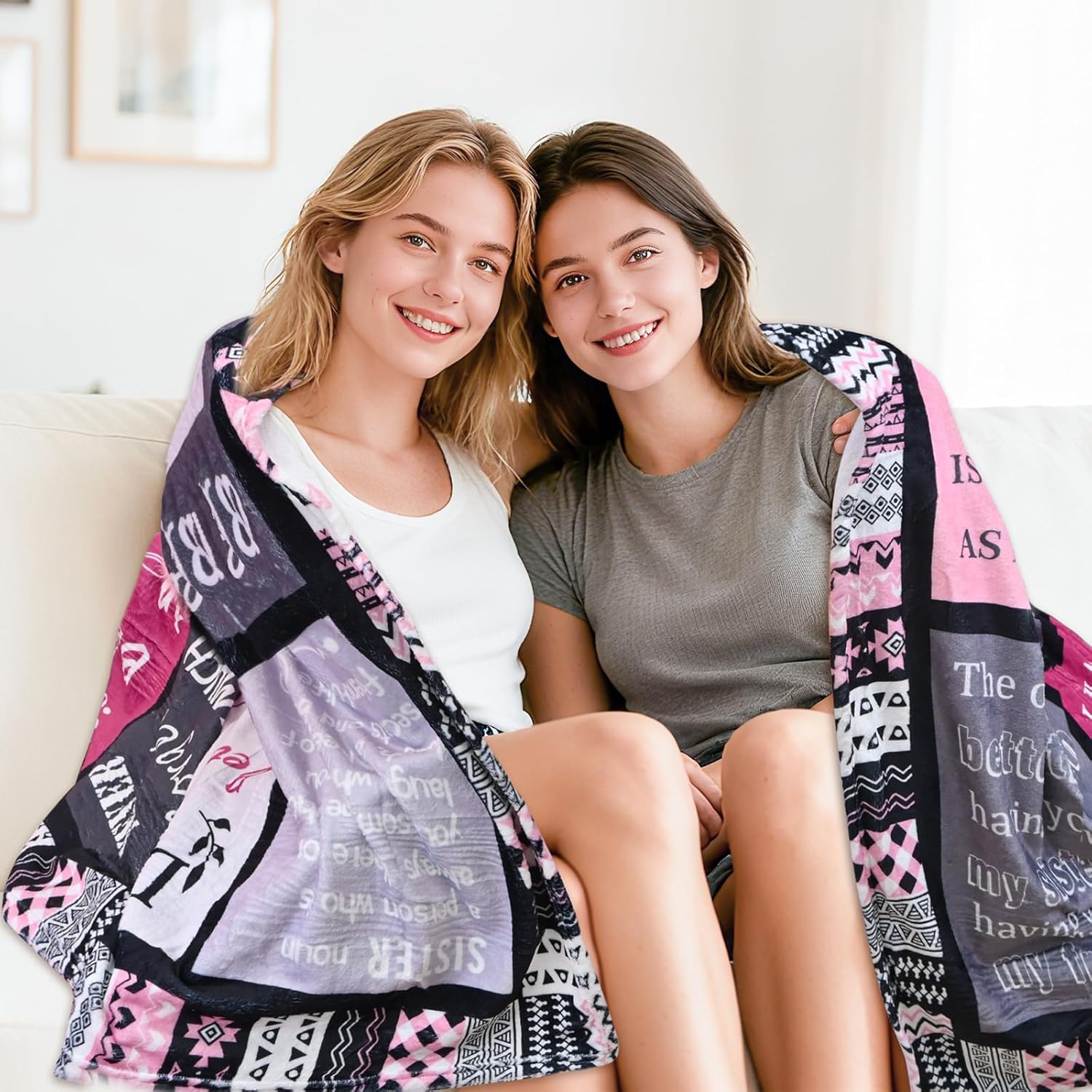 Sister Birthday Gifts Blanket from Sis– 310GSM Lightweight Plush Fuzzy Cozy Soft Warm Flannel Throw for Sister Women Adults, Thoughtful Present for Birthday Christmas, 50"x60" - Image 5