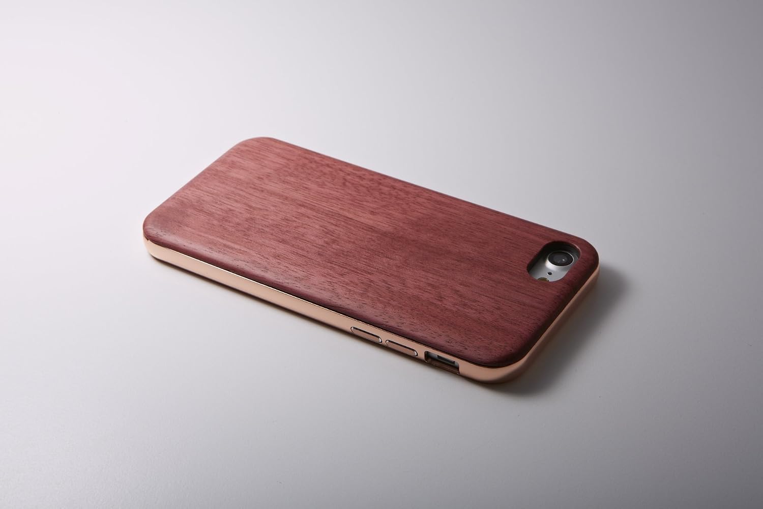 Deff DEEF iPhone SE 2nd / 3rd Generation for iPhone 8 / 7 HYBRID Case UNIO for iPhone 7 Wooden Purple Heart + Aluminum Rose Gold