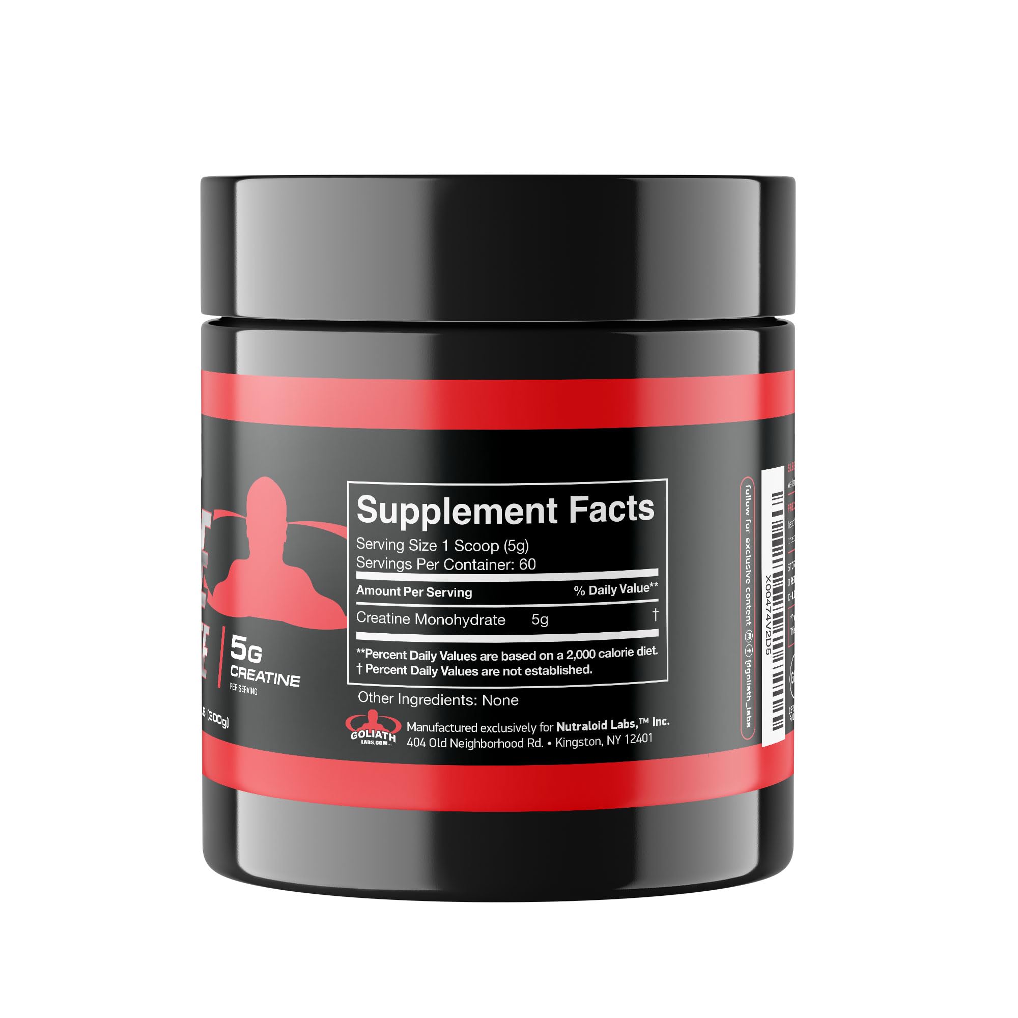Goliath Labs Pure Creatine Monohydrate Powder, Unflavored, 300g, 60 Serves — Amazon image 4
