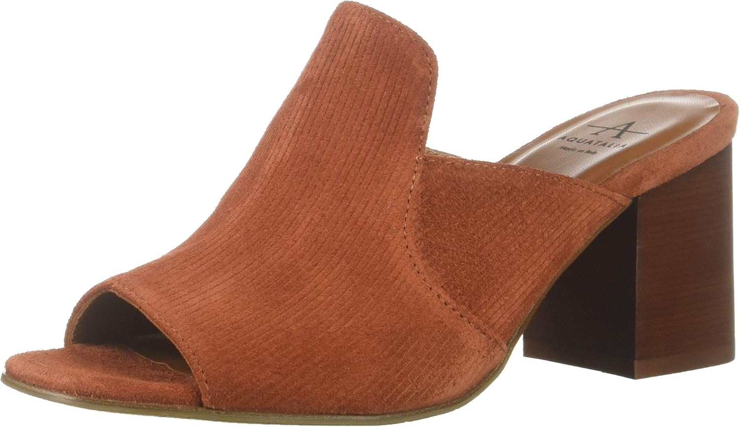 Amazon.com | Aquatalia Women's Elaina Corduroy Suede Mule, Rust, 6.5 M US |  Mules u0026 Clogs
