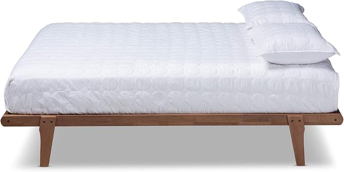 Baxton Studio Bed Frame, Double, Brown