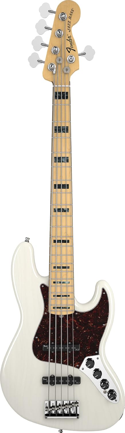 Amazon.com: Fender American Deluxe Jazz Bass V, MN, Blanco Rubio :  Instrumentos Musicales