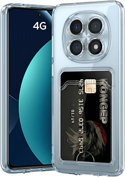 Rongep [Transparent-Kart Bölmeli] Redmi Note 15 Pro 4G için Şeffaf Kılıf Kamera Yükseltili Esnek ve Hafif Tasarım Darbelere Karşı Telefonu Tam Kaplayan Redmi Note 15 Pro 4G Kılıfı (Kartlıklı)