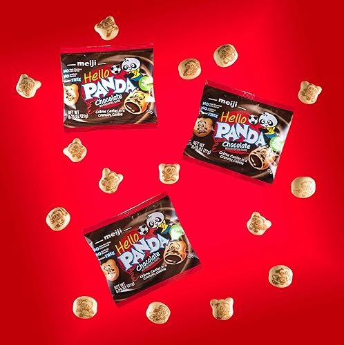 Miniatura 19 de Meiji Hello Panda - Galletas rellenas de crema de caramelo, 6 onzas, paquete de 8, 64 bolsas en total, galletas del tamaño de un bocado con