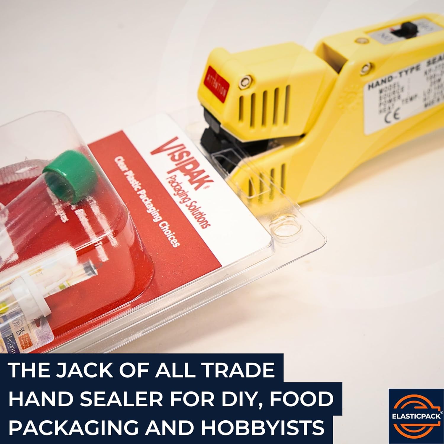 Direct Heat Clamshell Sealer - 20W Dual Temp & 110/220v - Handheld, Sealing Plastic Clamshell, Blister Package & Food Container – Serrated Weld, Industrial, Hobby, Retail Anti-Theft
