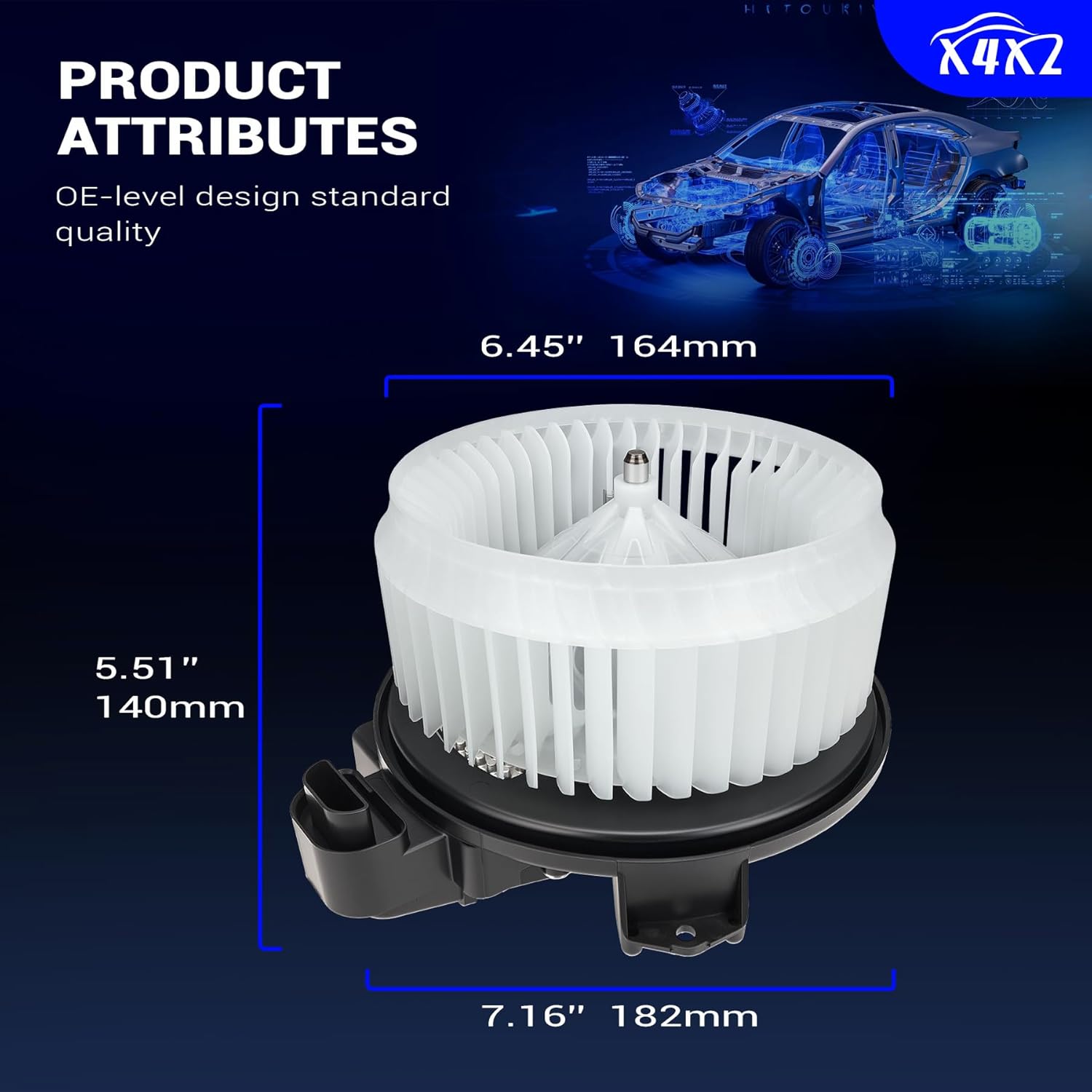 700308 AC Blower Motor Compatible with 2014-2017 Jeep Wrangler, 2018 Jeep Wrangler JK / 2014-2018 Ram 1500, 2019-2022 Ram 1500 Classic Replace 68232369AA PM4104 68214892AB 68214892AC