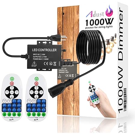 Adust 1000w Outdoor Plug In Dimmer Switch For String Lights Ac 110v Bulbs Dimmer Switch With