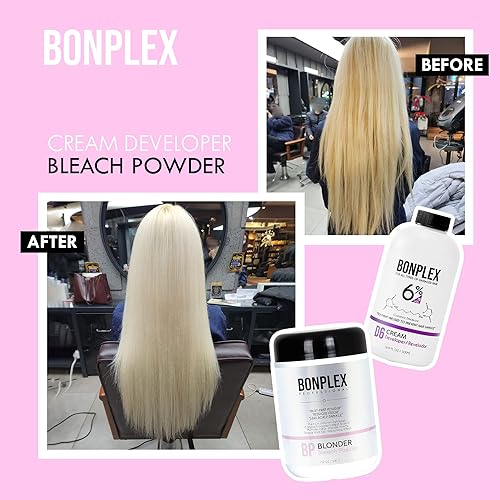 Miniatura 5 de Blonder Bleach en polvo, múltiples resultados rubios claros, sin polvo, menor olor, menos daño en el cuero cabelludo, 17.6 onzas