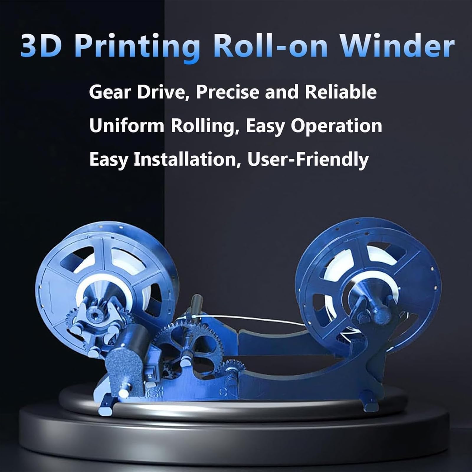 Bobinadora de filamento para bobinas de 1 kg, herramienta de rebobinado sin enredos, accesorios de impresión 3D de fácil configuración
