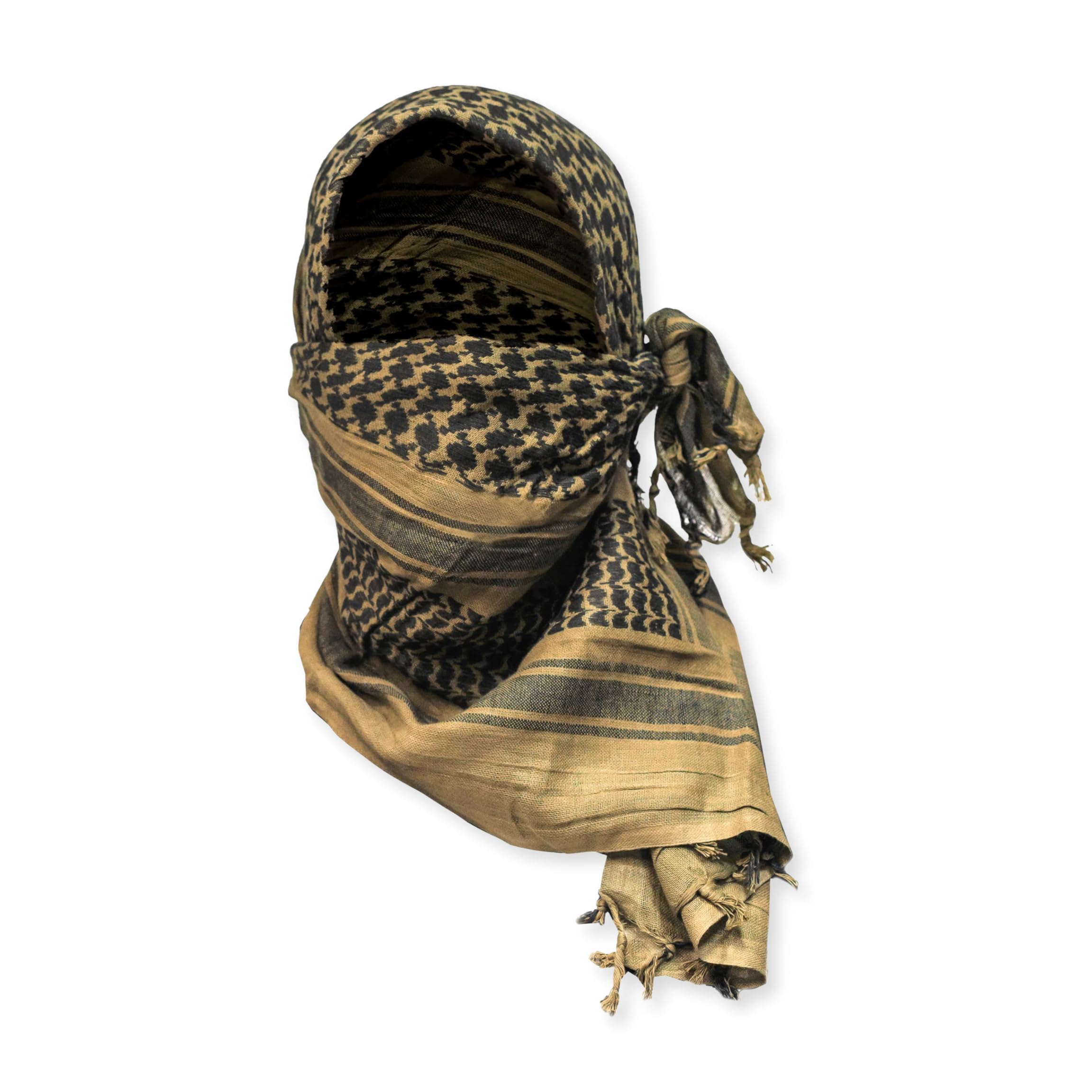 M MCGUIRE GEAR Shemagh Tactical Scarf, Middle Eastern Desert Hood, Bandana, Keffiyeh, Military Style, 100% Cotton, 42" x 42"