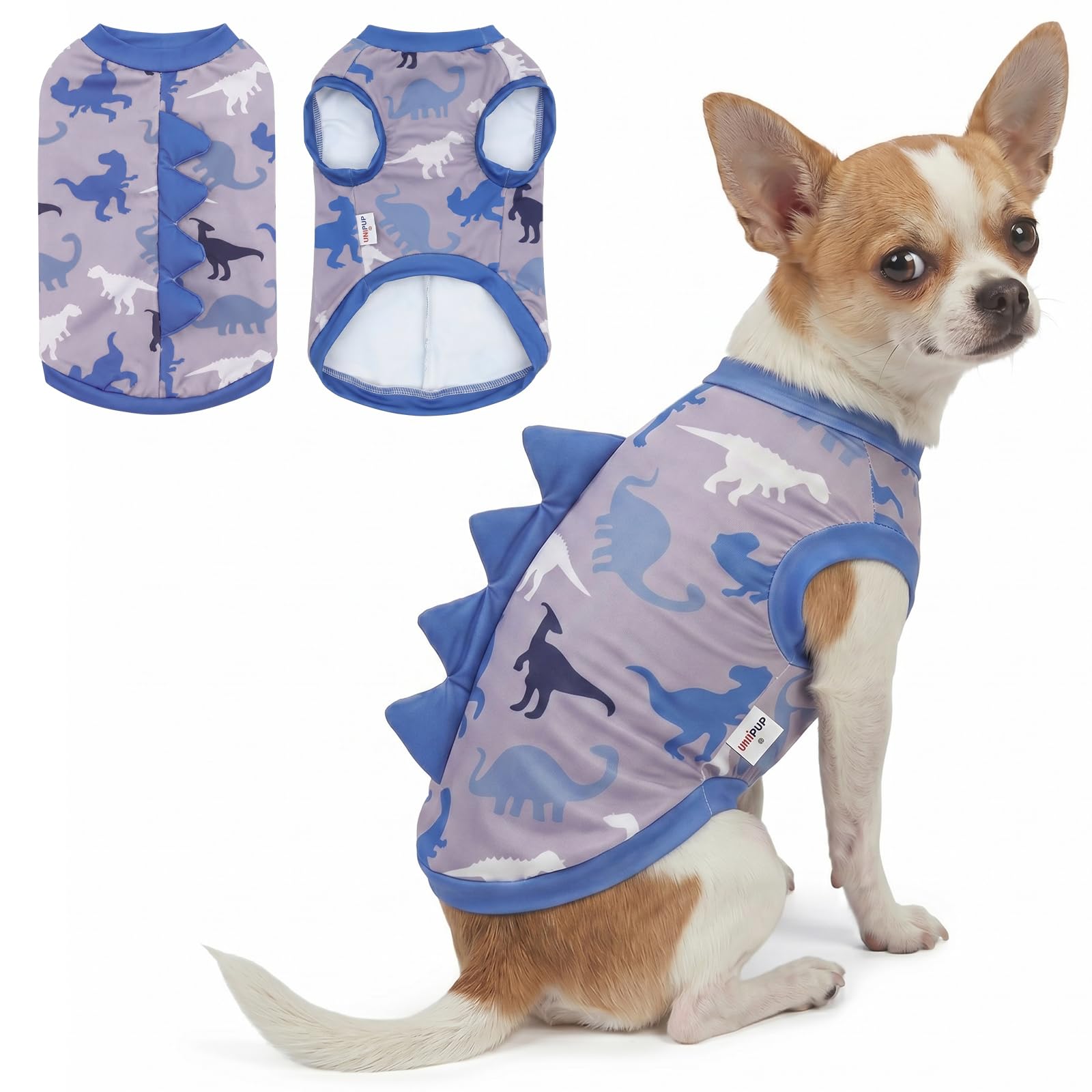 Costume de dinosaure pour chien anti-UV gilet été séchage rapide