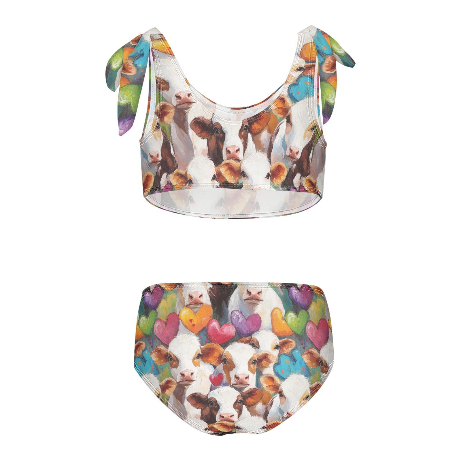 Wusikd Cute Calves Girls Swimsuits Two Piece Swimwear Bikini Set for for Girls Size 3T Multi