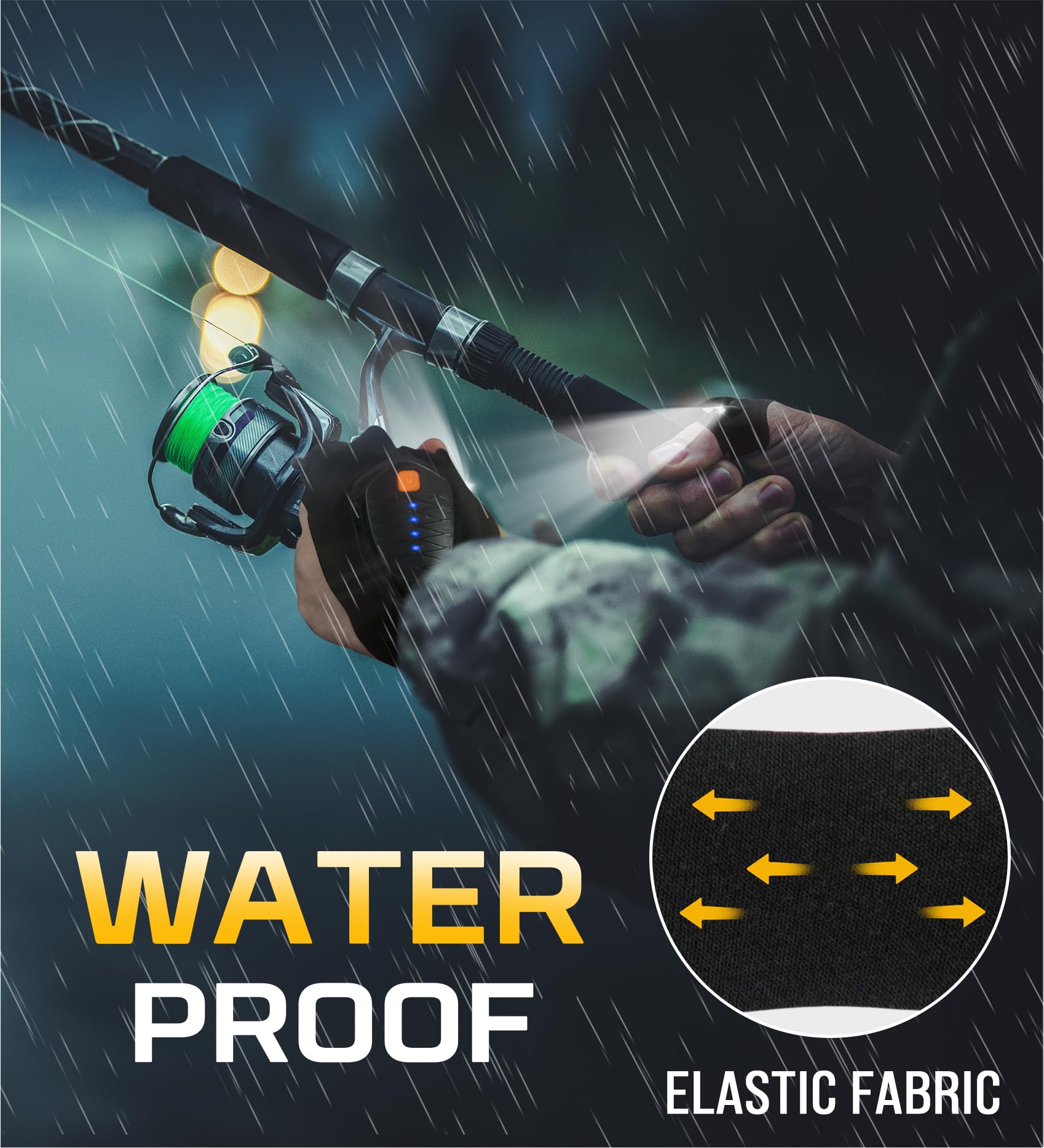 Visailiy Regalos para Hombres, Guantes Led Recargable Accesorios de Pesca para Hombres, Guantes con Luz Regalos para Papa, Regalos para Navidad, Cumpleaños Gadgets para Hombres