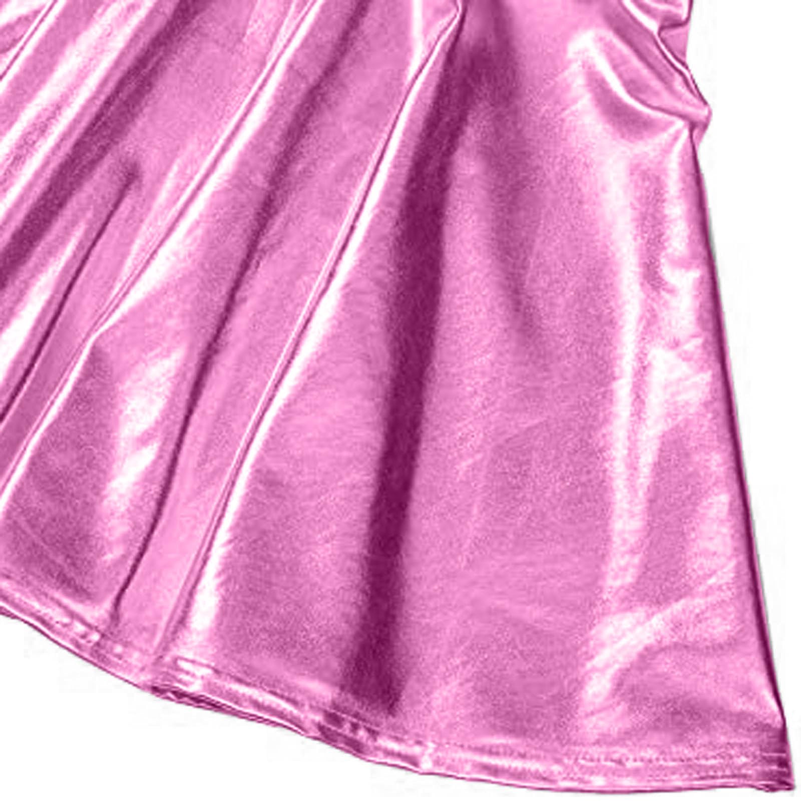Gonna glitterata da donna, a vita alta, plissettata, tinta unita, con paillettes, mini, per feste, matita