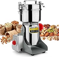 Vista 1 de 800G Electric Grain Grinder Mill, 2000W Swing-Type 304 Dry Cereals Pulverizer Makes Dry Goods, Spices, Coffee, Pepper, Etc., Commercial 110V