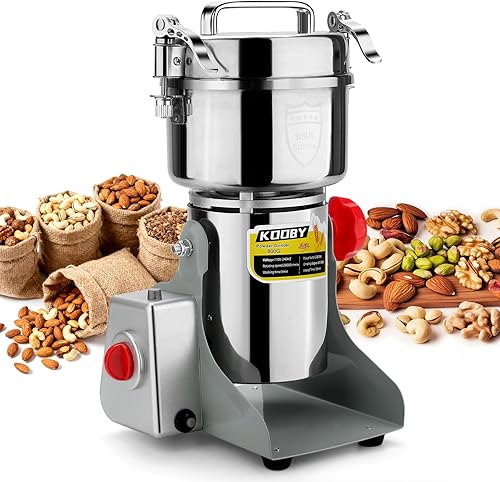 Molinillo eléctrico de grano 800G, 2000 W, pulverizador de cereales secos tipo columpio 304 que hace productos secos, especias, café, pimienta,