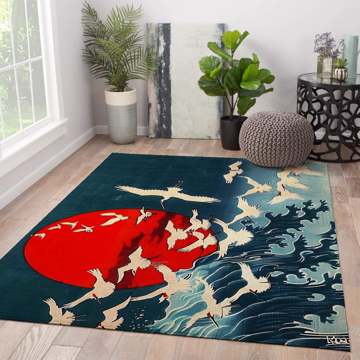 Tapis japonais Ukiyo-E 90x150 cm pour sublimer votre chambre avec style