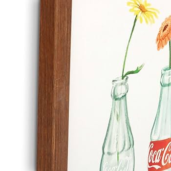 Amazon.co.jp: コカ・コーラ 花付きボトル フレーム入り 木製壁