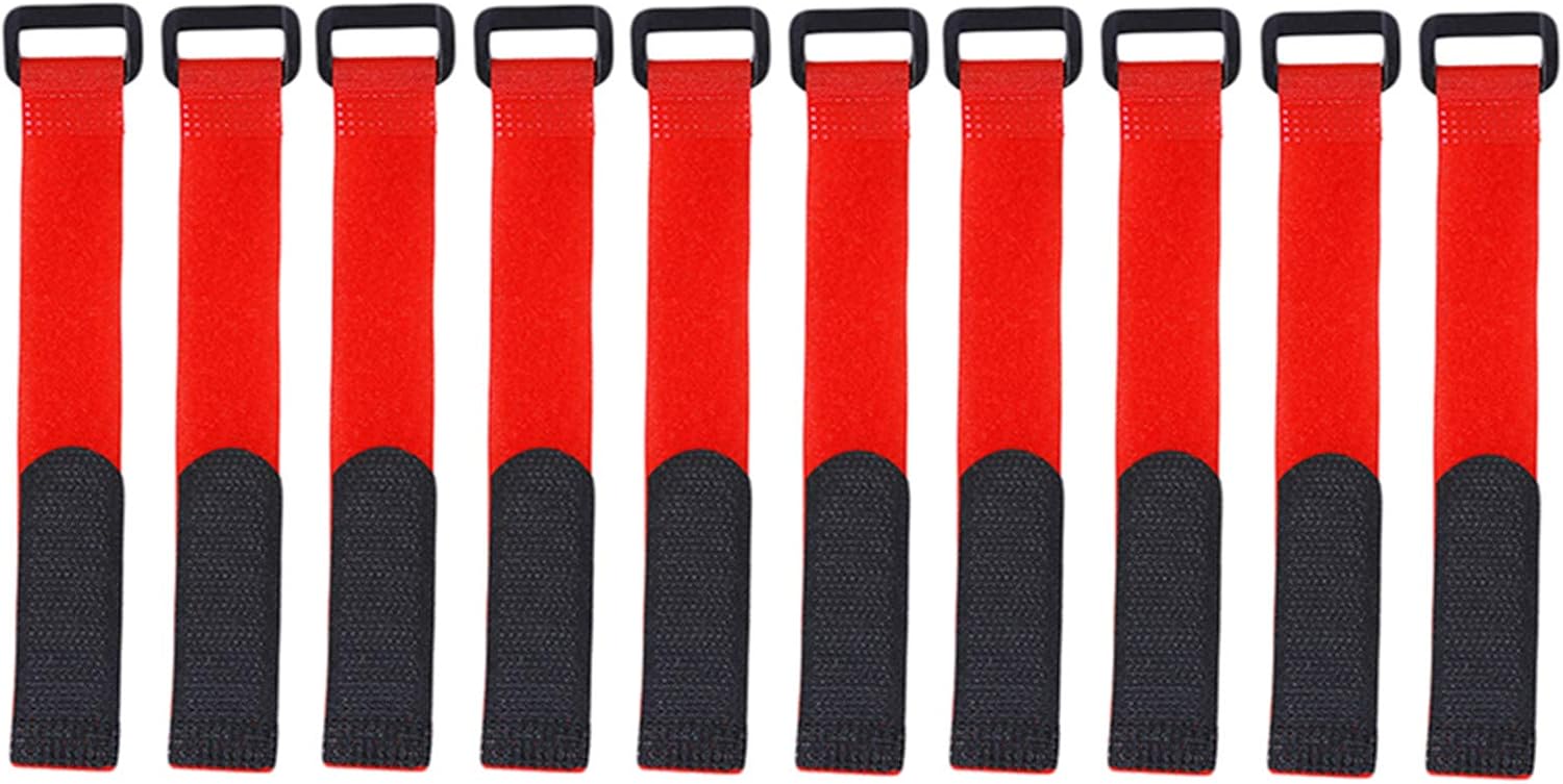 10 Pcs Reusable Fastening Cable Straps, 0.79" X 7.9" Hook and Loop Cable Tie Wraps Cinch Cable Tie Down Straps,Green