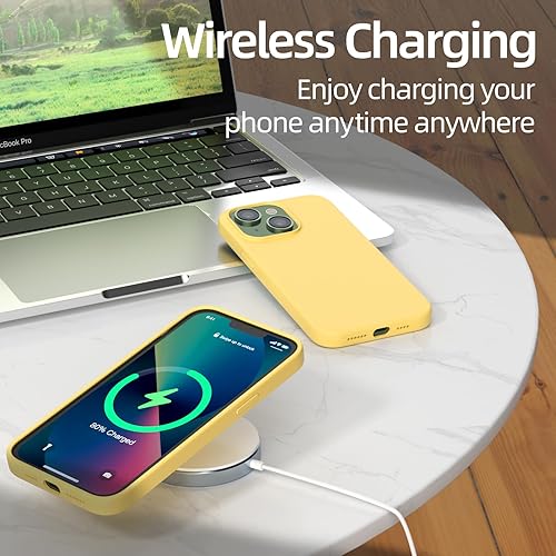 Miniatura 9 de Funda para iPhone 13 Mini, silicona líquida de alta calidad, protección contra caídas de cuerpo completo de grado militar forro de microfibra