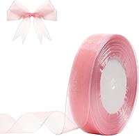 Vista 14 de Cinta de organza transparente azul real de 3/4 de pulgada, 50 yardas, cinta de gasa para envolver regalos, Navidad, Halloween, decoración de ramo