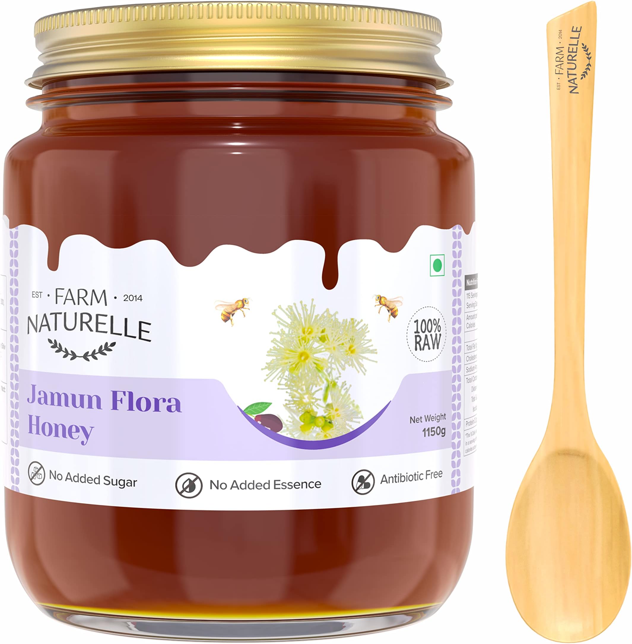 Raw Immunity Herbs Honey 1200g| Glass Bottle | 100% Pure Unprocessed & Natural Honey | Ayurvedic & Rich in Vitamins and Minerals | Helps Boost Immunity