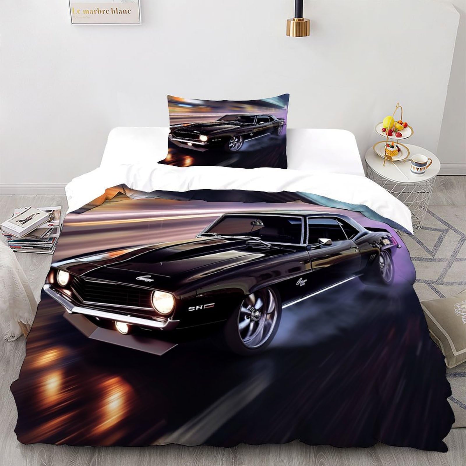 Housse de couette animaux de la jungle microfibre lit simple 135x200