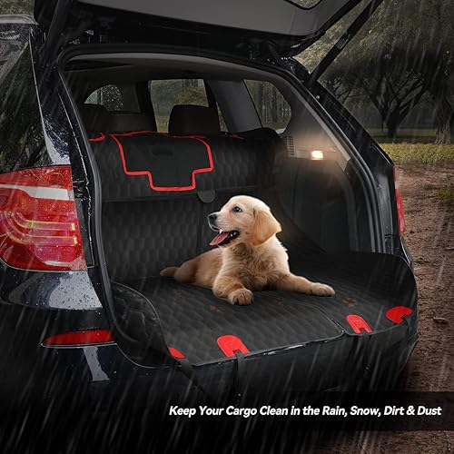 Miniatura 6 de DNA Motoring Funda de asiento de coche para perro, funda para asiento trasero para mascotas, 100% impermeable, a prueba de arañazos, antideslizante,