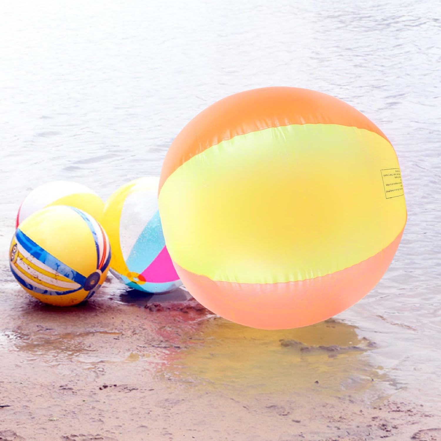 Inflatable Beach Balls | 23.62 Inch Extra Large Pool Party Ball, Vibrant Colors & Thickened PVC, Beach Toys Inflatable Ball for Parties and Water Games