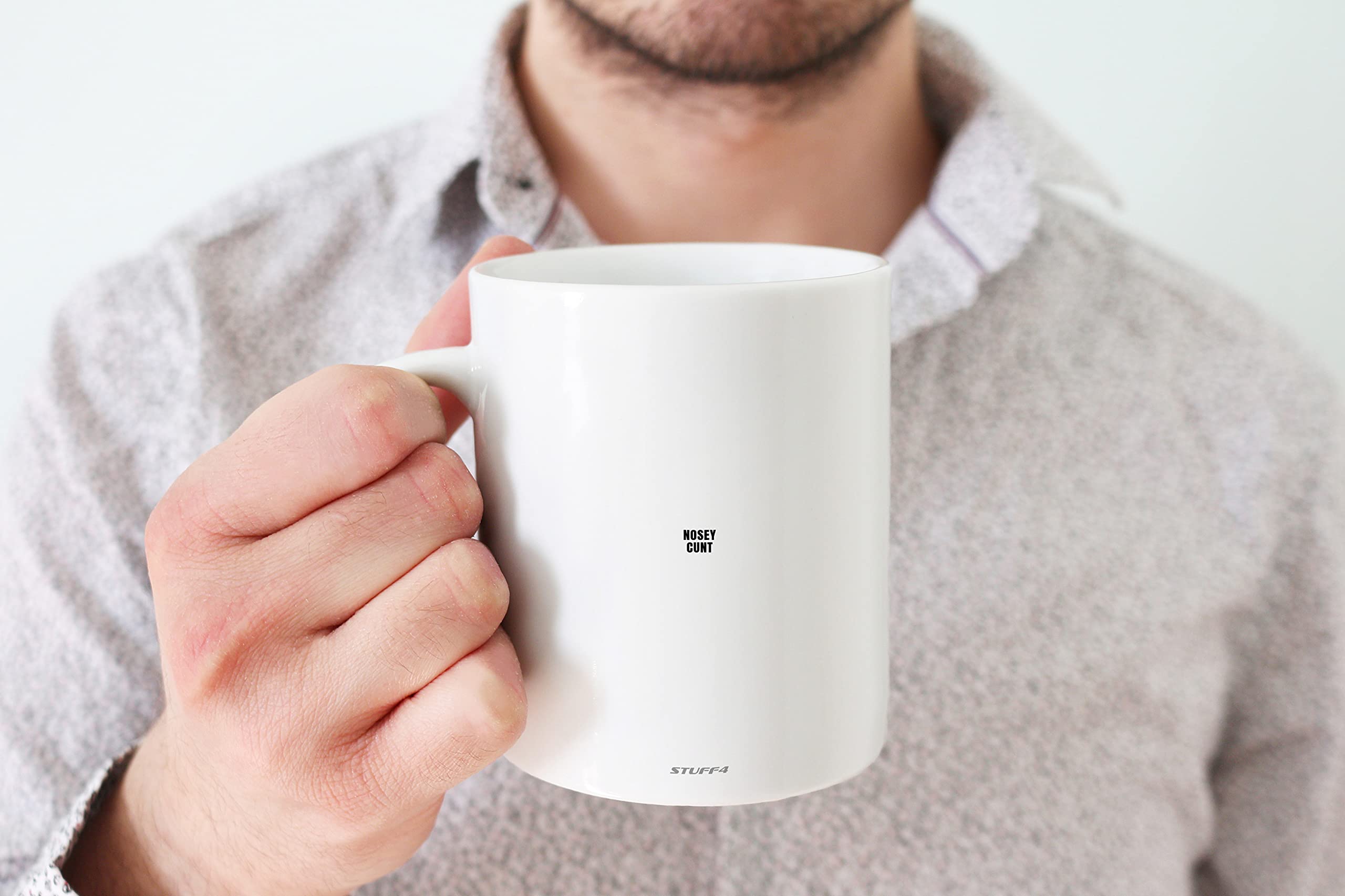 Stuff4 Nosey C**t Mug, Fun Sarcastic Gifts for Work Colleagues Crude Rude Xmas Gift - Image 4