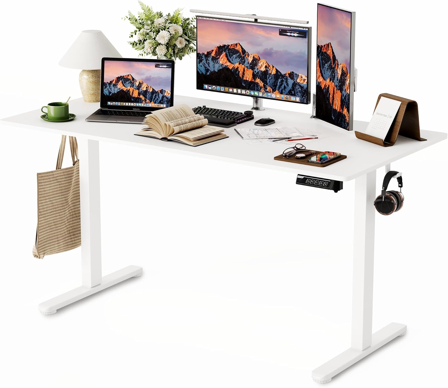 Amazon.com: Monomi Electric Standing Desk, 47.2 Inch Height Adjustable ...