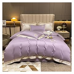 Bed Bed Sheets Queen 100 Egyptian Cotton Bedding Sheet Set 4 Piece Compatible with Luxury Embroidery Soft Silky