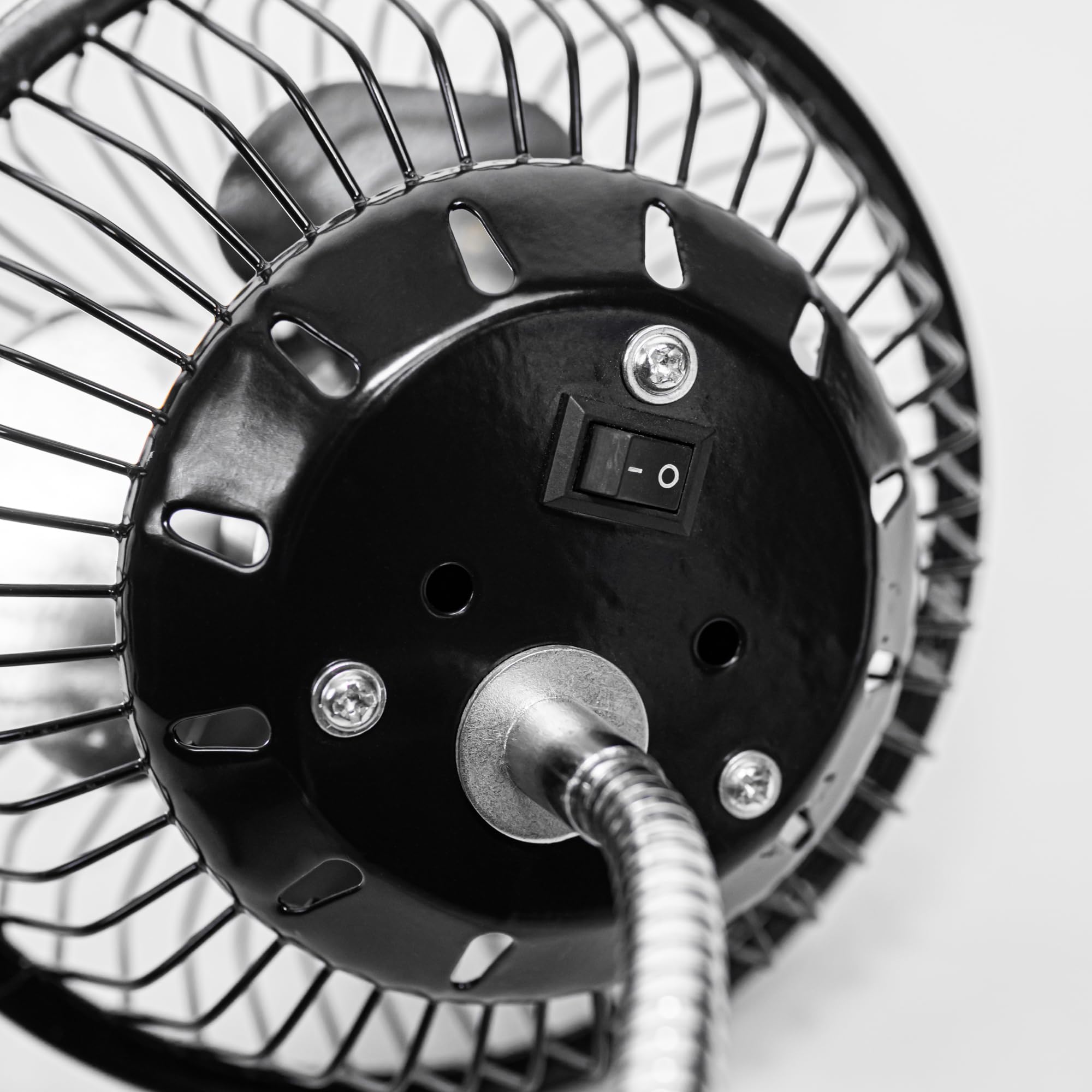 Ventilatore magnetico Grow, ventilatore oscillante con morsetto mini ventilatore per tenda con funzione oscillante e collo di cigno flessibile, 4 pale