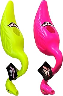 Head Rush Flamingo Bird Beer Bong, Uniquely Shaped Beer Funnel, Multi-use Drinking Funnel, Party Essentials for Adults, Drinking Games Accessories, Pink/Bright Yellow, 2-Pack