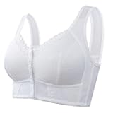 Bras for Older Women Front Closure No Underwire Breathable Full Coverage Powerful Push Up Bra for Seniors