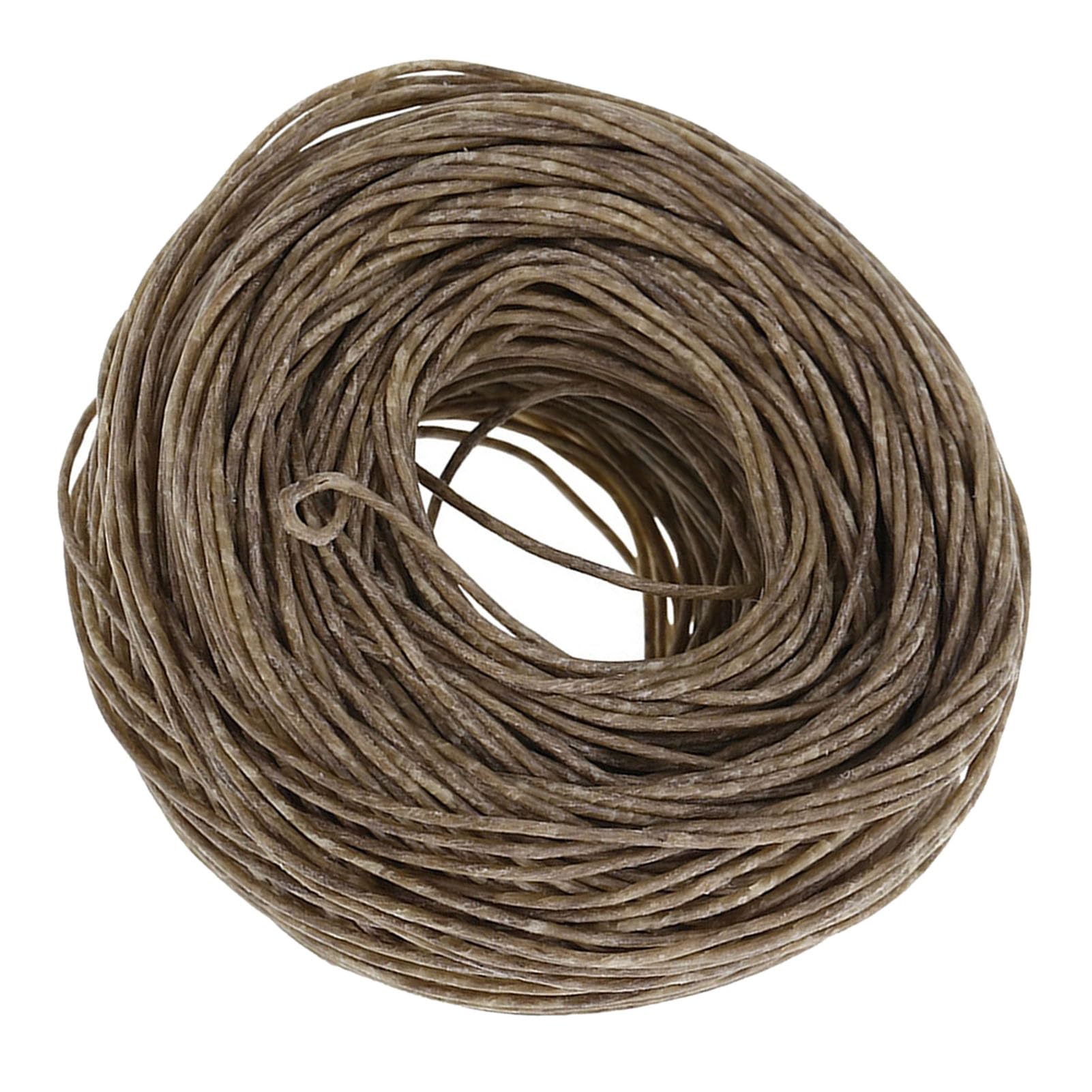 Ejoyous Knot Konopny Organiczny Knot świecy Konopnej z Czystym Woskiem Pszczelim 61 M 1,2 Mm Przycięty na Wymiar dla Majsterkowiczów Produkujących świece Lampy Olejowe Ręcznie Robione świece (Ciemny)