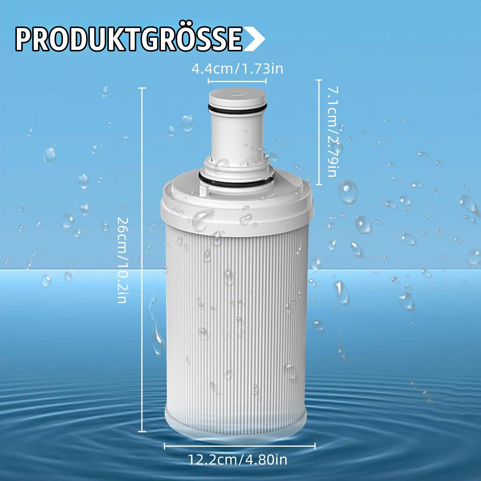 Wasserfilter Ersatz Kompatibel mit Amway Espring Wasser Vorfilter 100186 Hochpräzise Aktivkohle Filterkartusche, Wasserfilter Kartuschen, Verbesserte Wasserqualität