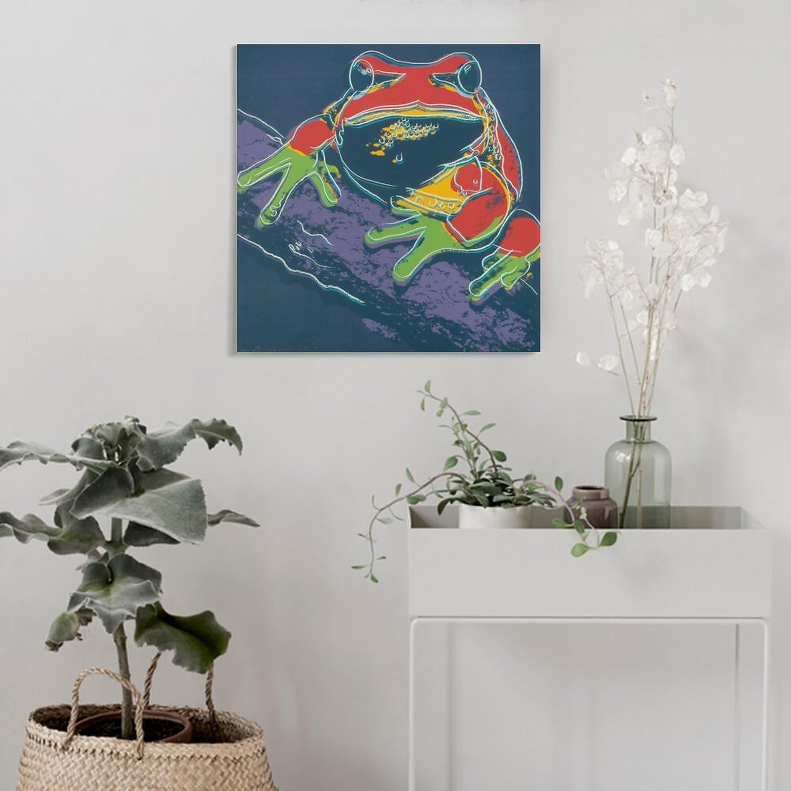Amazon.co.jp: アンディウォーホルポスター「カエル」キャンバス絵画