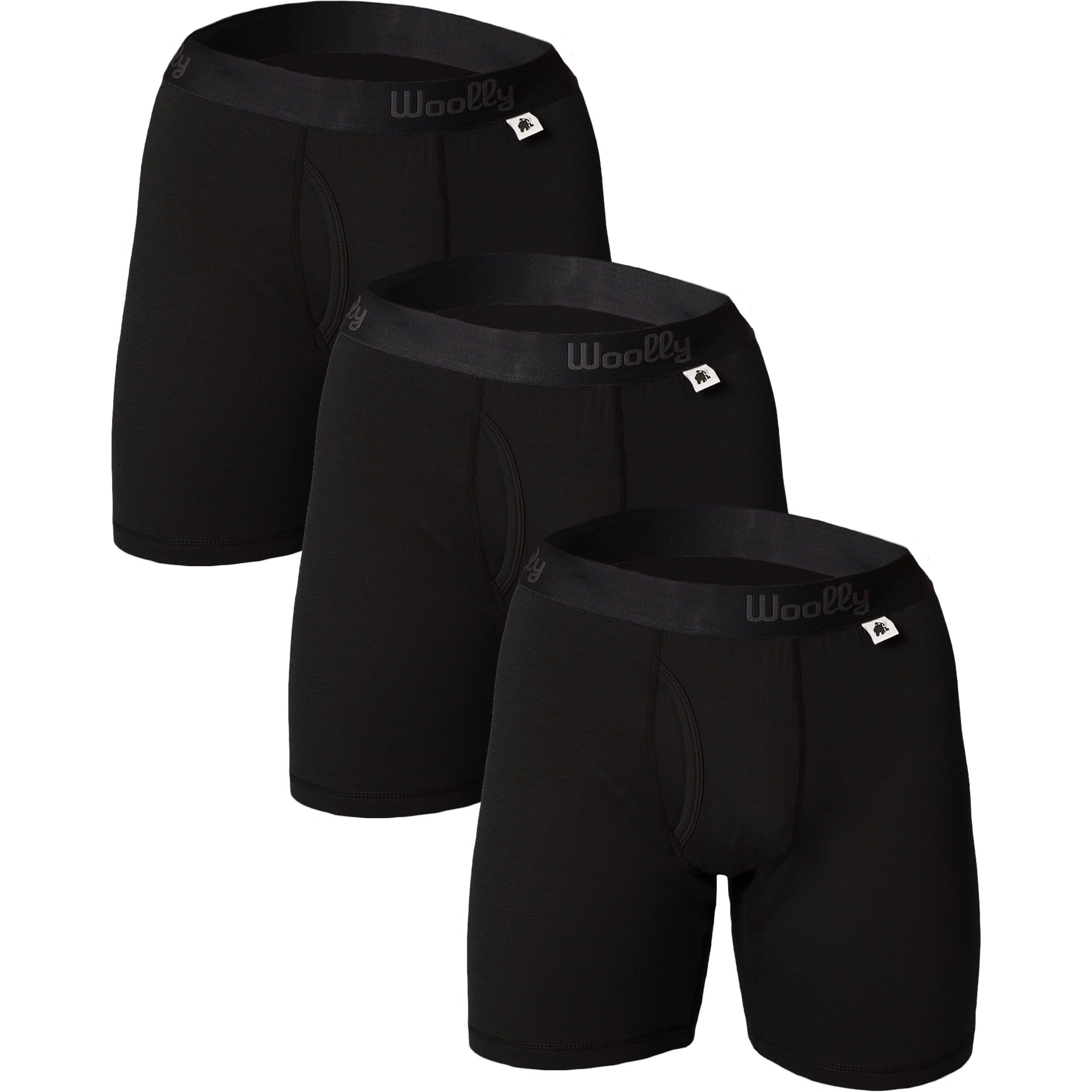 Woolly Men's 100% Merino Wool Active Boxers for Everyday, RWS Certified