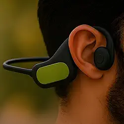 Fone Premium Condução Óssea Bluetooth, Open-Ear, IPX7, 15H Bateria, Esportivo, Leve, Com Microfone, Marca VARENZIA