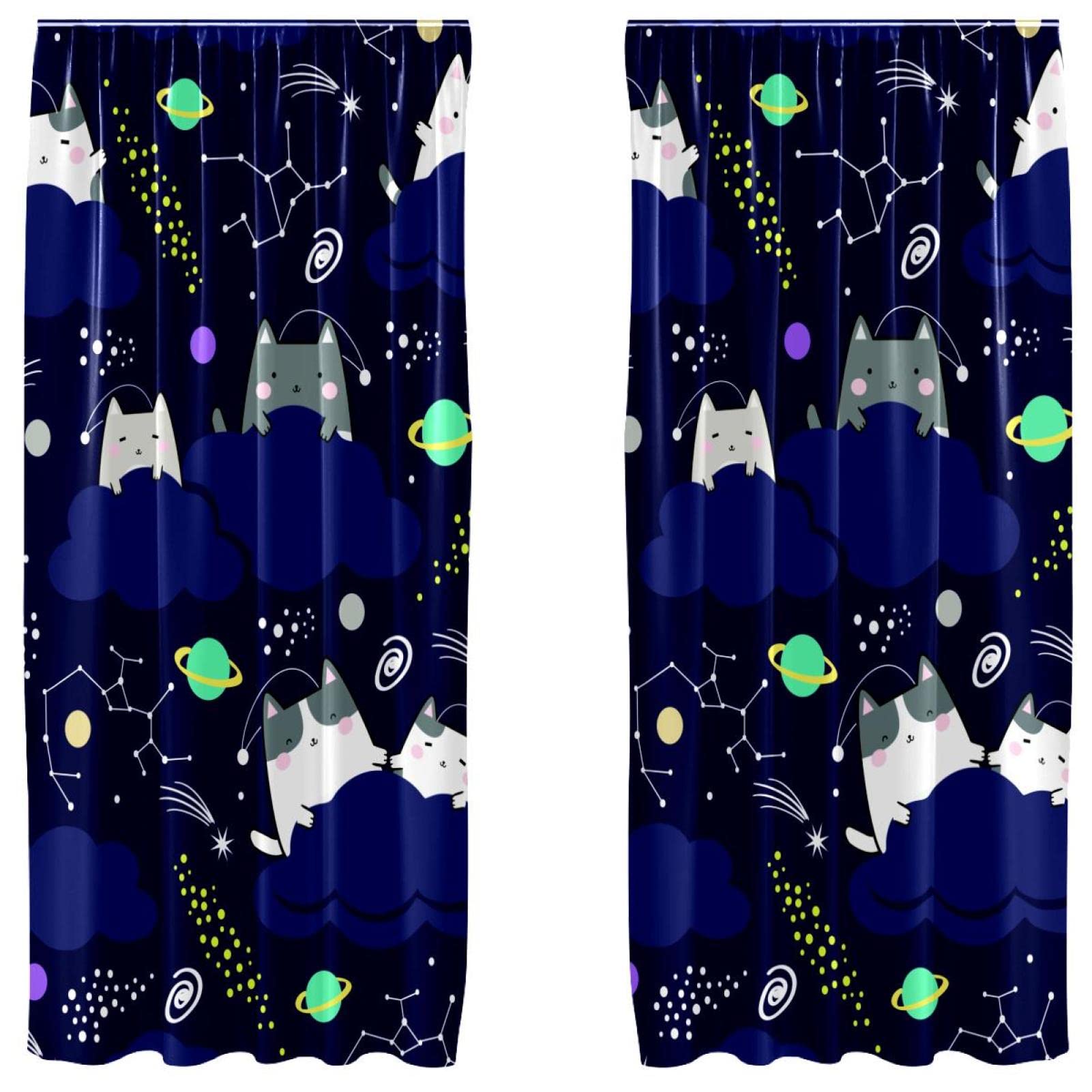 Rideau occultant Kawaii 140x213 cm pour chambre d'enfant