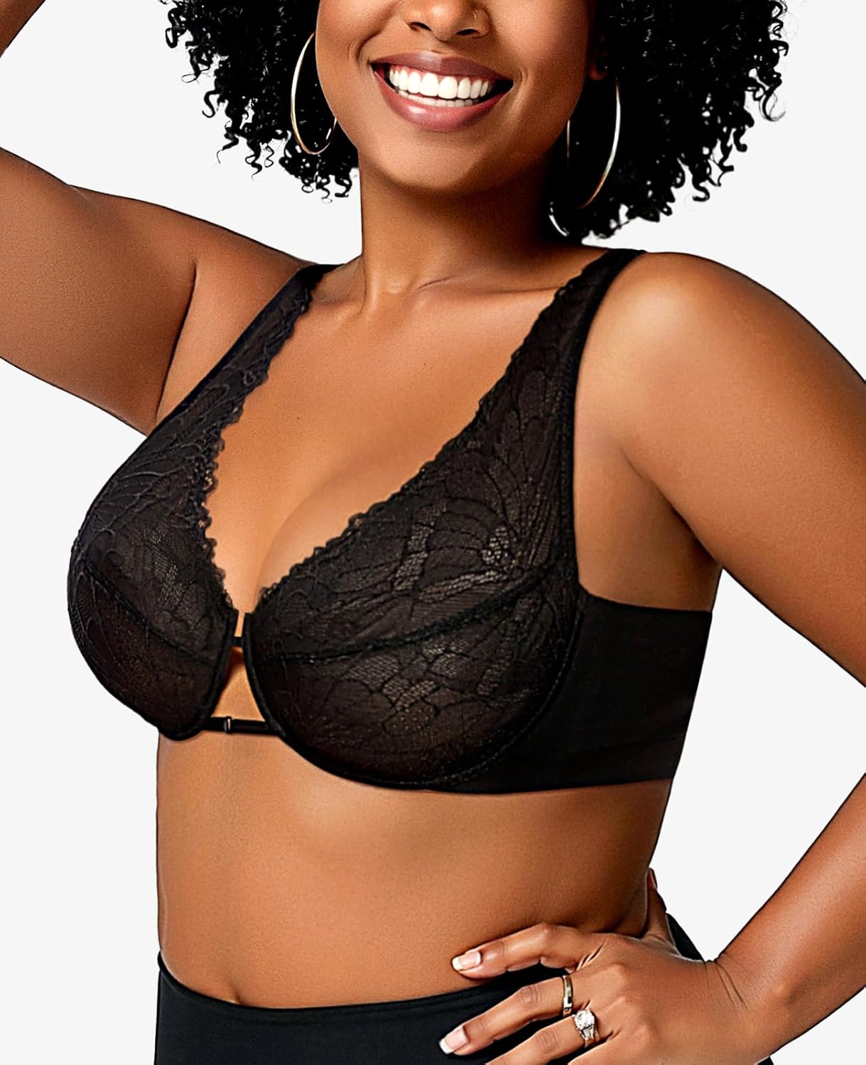 Women Minimizer Bras for Women See Through Unlinded Mesh Comfortable Underwire Bra - Image 3