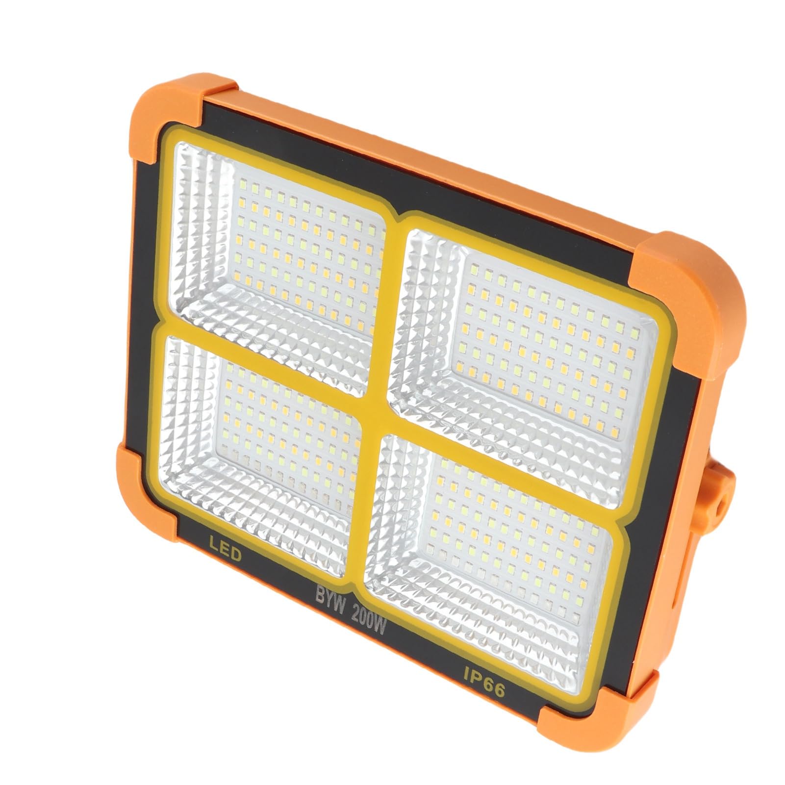 MENDUNER LED Portable Solar Work Light 200W, 15000LM Battery Rechargeable Emergency Worklight IP66 Water Proof 4 Light Modes 360 Degree Handle for Camping