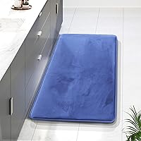 Vista 20 de Clara Clark - Tapete para baño, de espuma viscoelástica, terciopelo y felpa ultra suave, antideslizante, lavable a máquina y de secado rápido, de 17