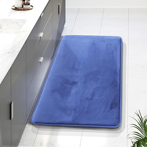 Miniatura 22 de Clara Clark - Tapetes para baño de espuma viscoelástica, terciopelo y felpa ultra suave, antideslizantes, lavables a máquina y de secado rápido,
